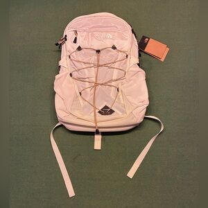 The North Face Borealis Backpack Off-White Rose Pink Large Travel Backpack NWT